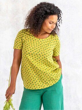 Gudrun Sjoden Green Dots Organic Cotton Boxy Tshirt - Large 🇬🇷